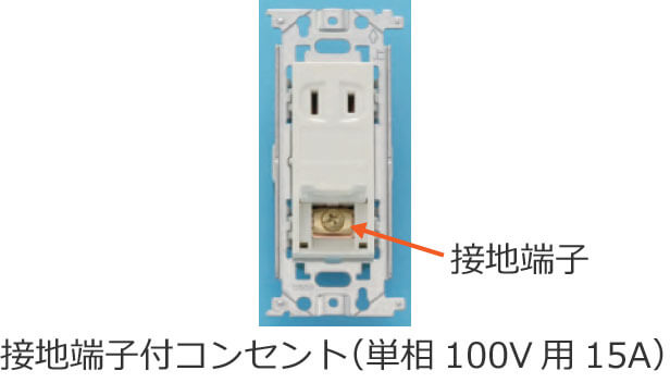 �ڒn�[�q�t�R���Z���g�i�P��100V�p15A�j