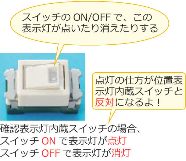 �m�F�\���������X�C�b�`�̕\�����̓_���̎d��