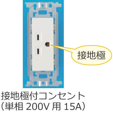 �ڒn�ɕt�R���Z���g�i�P��200V�p�A��i�d��15A�j