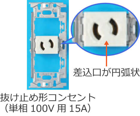 �����~�ߌ`�R���Z���g�i�P��100V�p�A��i�d��15A�j