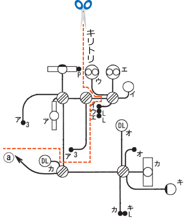 �z���}�̉�H①�Ɖ�H③���폜����