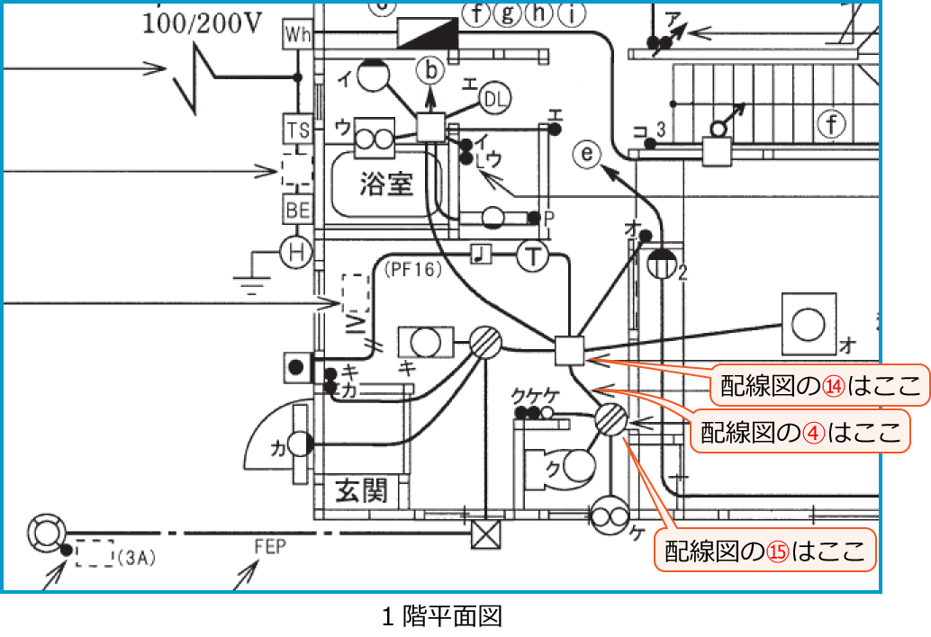 ����25�N�x����d�C�H���m����M�L�����̔z���}�i1�K���ʐ}�̔����i��34�E44�E45�j�j