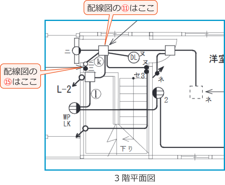 �ߘa4�N�x����d�C�H���m�����M�L�����y�ߌ�z�̔z���}�i3�K���ʐ}�̔����i��41�E45�j�j