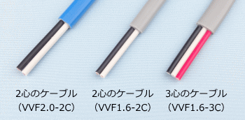 2�S��3�S�̃P�[�u���̐≏�핢�̐F�iVVF2.0-2C�AVVF1.6-2C�AVVF1.6-3C�j