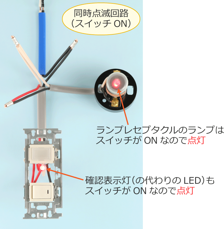 �X�C�b�`��ON�̂Ƃ��̓����_�ŉ�H�̎ʐ^