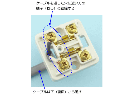 �I�o�`�R���Z���g�ւ̓d���̐ڑ�