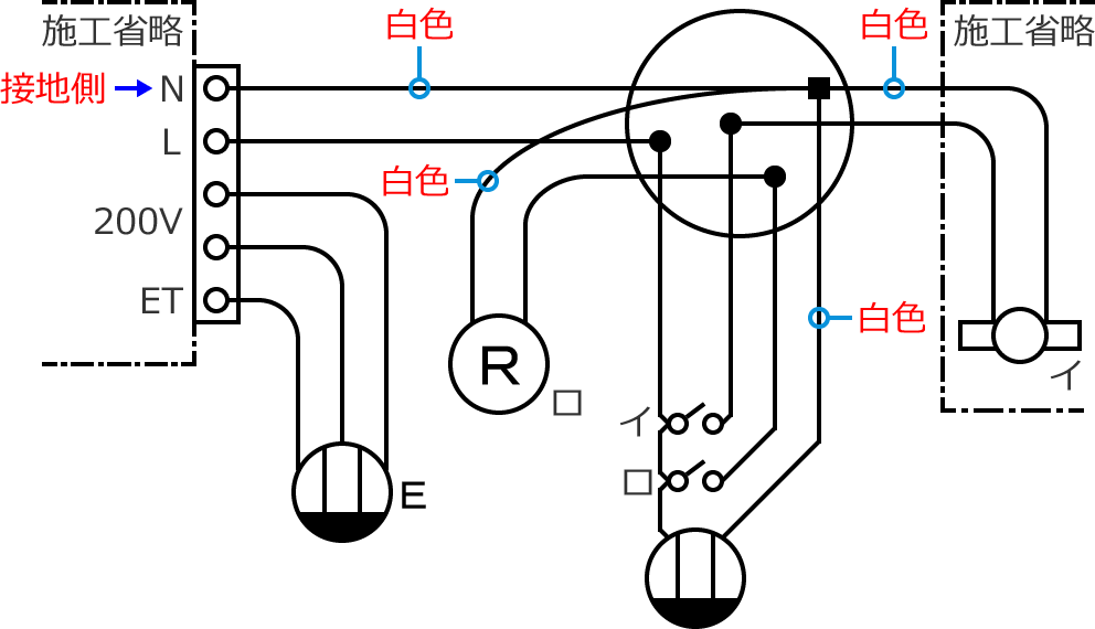 �ڒn���d���̓d���̐F�͔��F