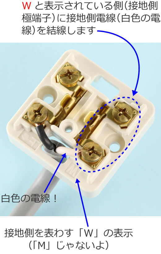 �I�o�`�R���Z���g�̐ڒn���ɒ[�q