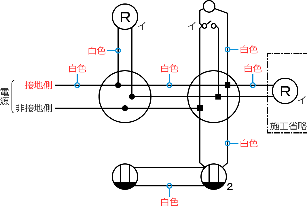 �ڒn���d���̓d���̐F�͔��F