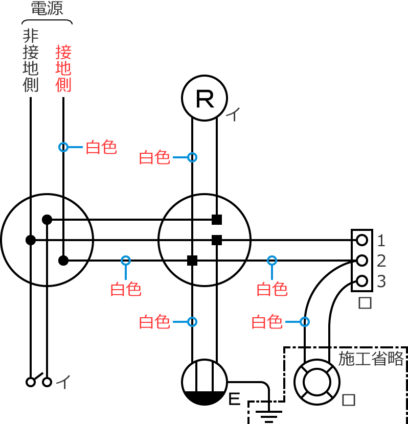 �ڒn���d���̓d���̐F�͔��F