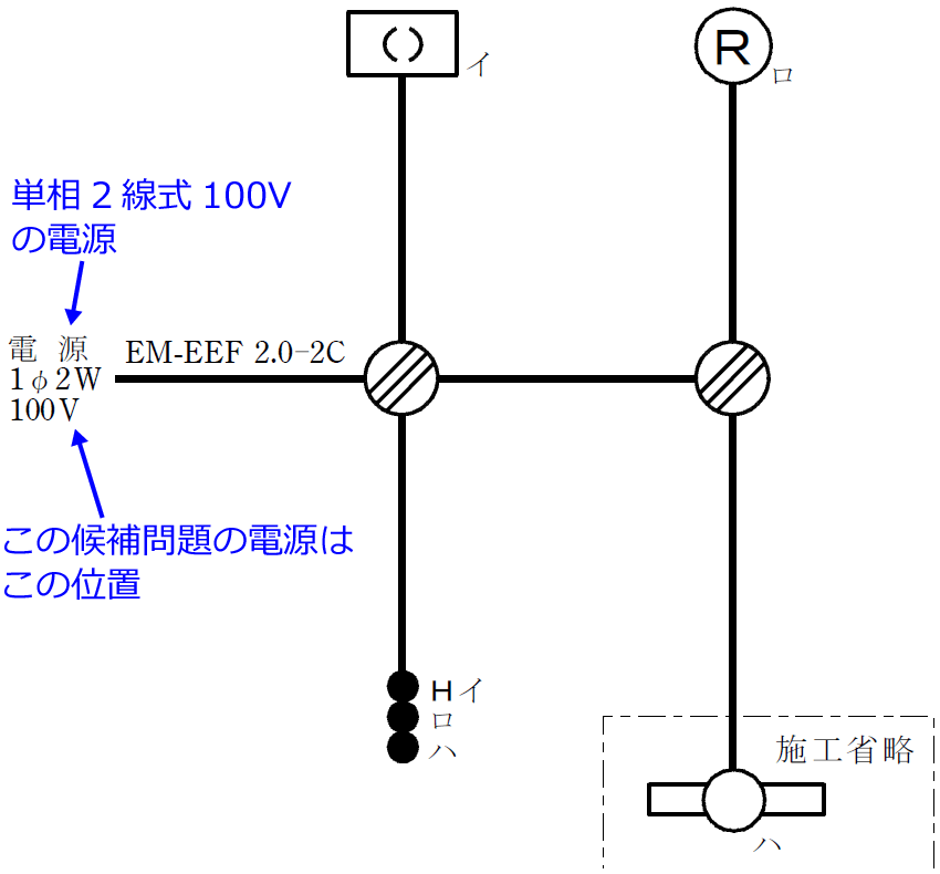2019�N�x�i�ߘa���N�x�j����d�C�H���m�Z�\�����̌����No.1�̒P���}�̉���i�d���Ɠd���̈ʒu�j