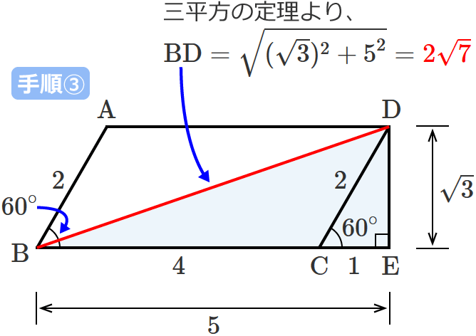 �Ίp��BD�̒����̋��ߕ��i�菇③�j