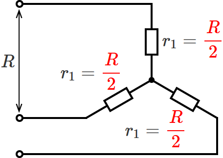 固定子巻線のY接続等価回路