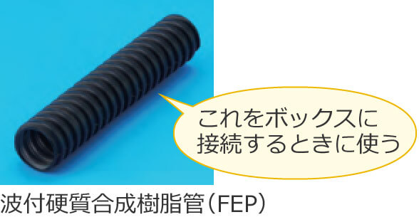 波付硬質合成樹脂管（FEP）