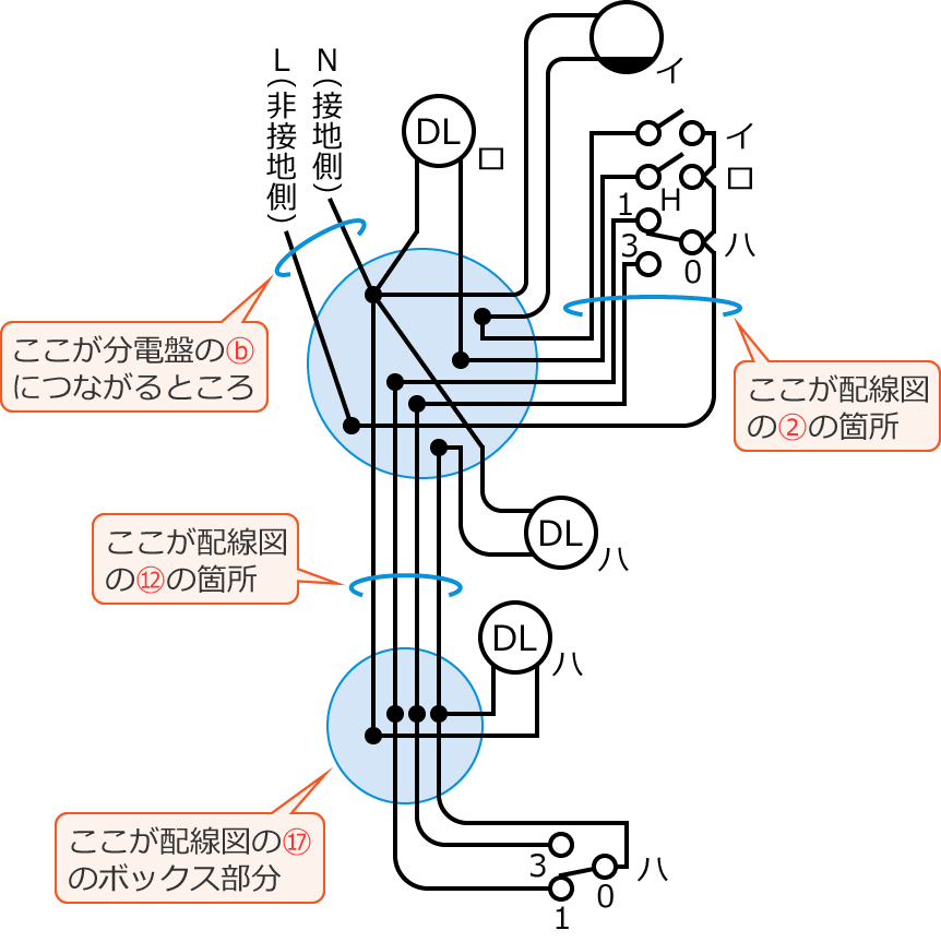 令和8年度第二種電気工事士上期学科試験問32・42・47の複線図