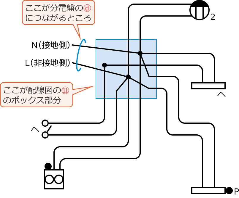 令和8年度第二種電気工事士上期学科試験問41の複線図