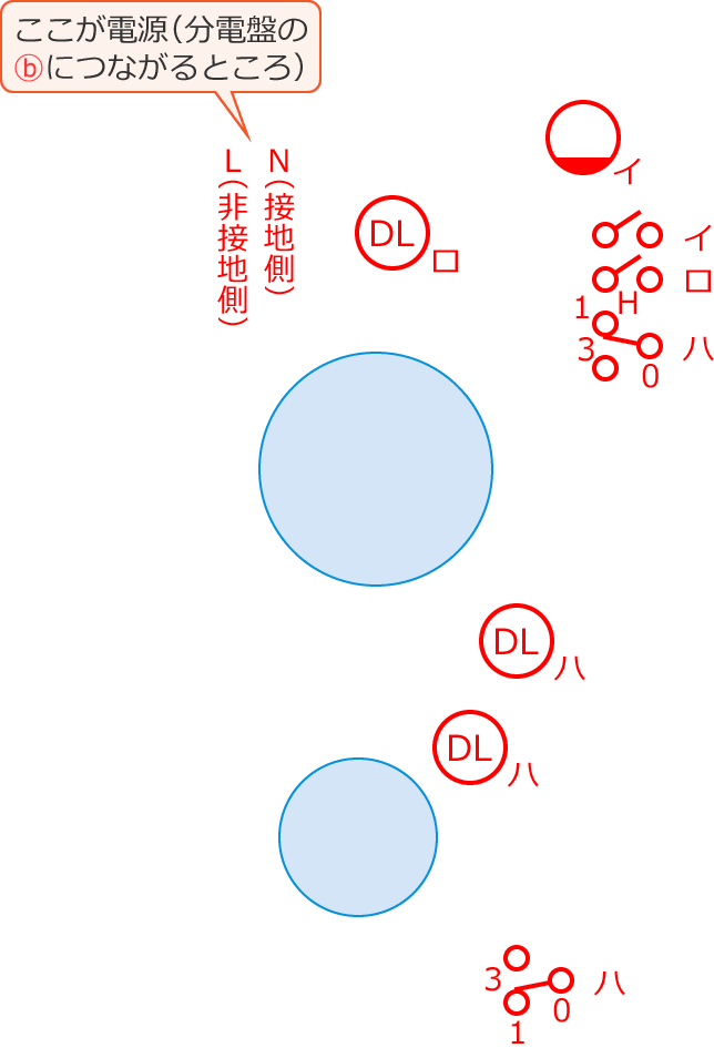 令和8年度第二種電気工事士上期学科試験問32・42・47の配線図の複線図の書き方の手順①