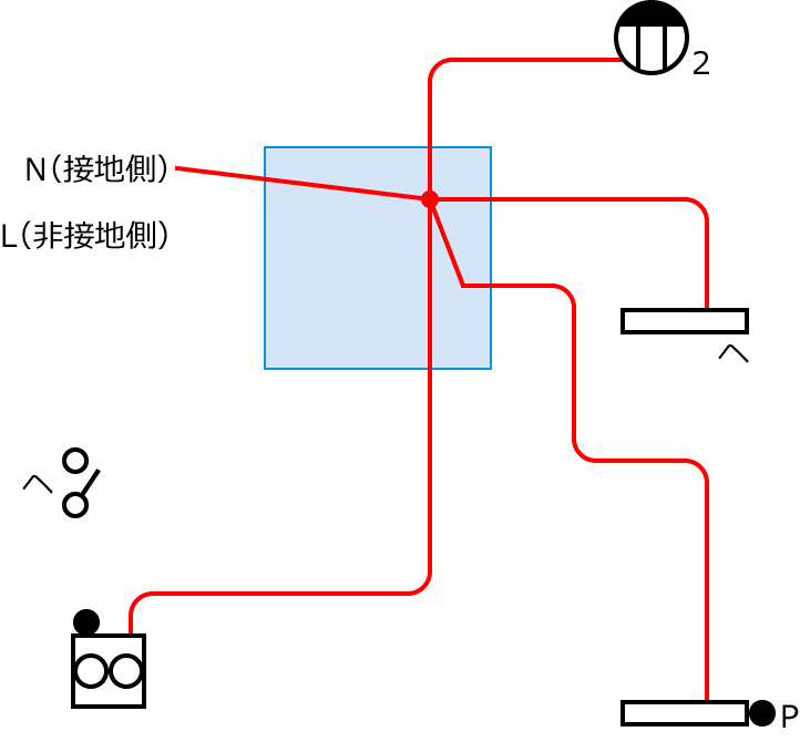 令和8年度第二種電気工事士上期学科試験問41の配線図の複線図の書き方の手順②