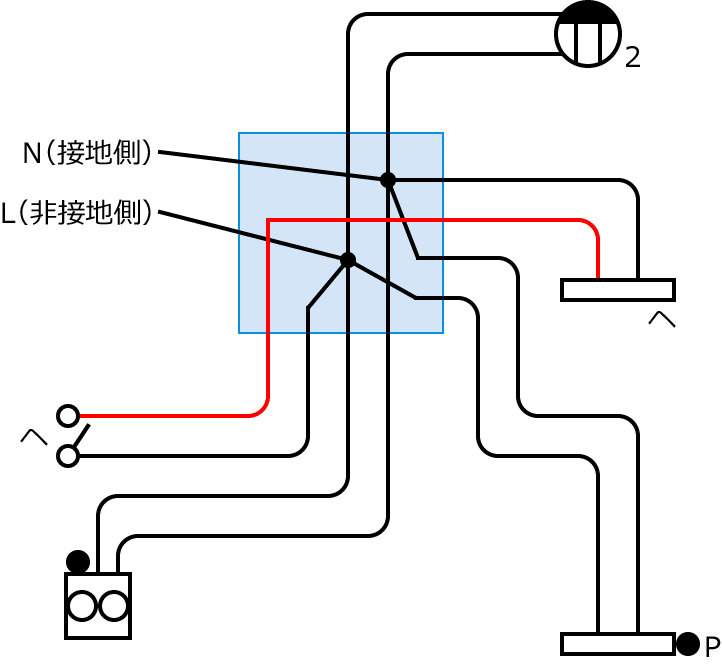 令和8年度第二種電気工事士上期学科試験問41の配線図の複線図の書き方の手順④