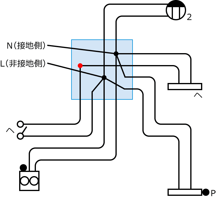 令和8年度第二種電気工事士上期学科試験問41の配線図の複線図の書き方の手順⑤