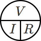 「V（電圧）」「I（電流）」「R（抵抗）」の説明図