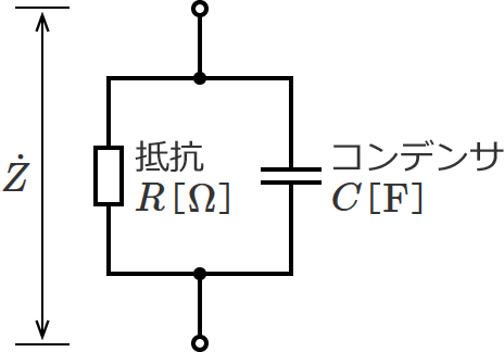 抵抗RとコンデンサCが並列接続の回路