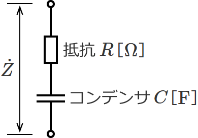 抵抗RとコンデンサCが直列接続の回路
