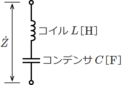 コイルLとコンデンサCが直列接続の回路